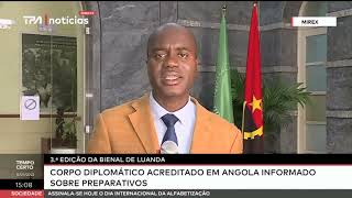 Bienal de Luanda  Corpo diplomático acreditado em Angola informado sobre preparativos [upl. by Berstine85]