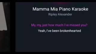 🤝 MAMA MIA PIANO KARAOKE  duet with Doc Ryan from australia🇦🇺 [upl. by Trah]