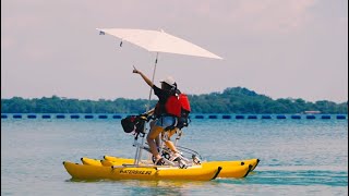 The FIRST place in Singapore that lets you cycle on water [upl. by Lianna706]