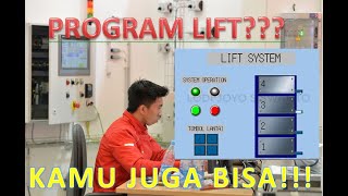 BELAJAR PROGRAM LIFT MENGGUNAKAN SOFTWARE CX PROGRAMMER  PLC OMRON DAN CX DESIGNER  HMI OMRON [upl. by Anitsyrk]