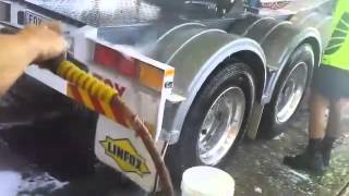 Cleaning a fuel Tanker using Nerta Jumbo [upl. by Enelrad821]