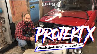 Golf 2 ProjektX Windschutzscheibe tauschen Tutorial Ep3 [upl. by Hephzipah548]