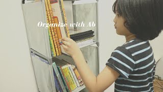 ORGANIZING BOOKS IN SIMPLE BOOKSHELF KIDS VIDEO [upl. by Grantham371]