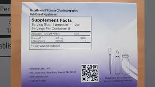 Relumins 2000mg Advance Glutathione 8 Sessions Injection [upl. by Noral]