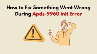 How to Fix Something Went Wrong During Apds 9960 Init Error [upl. by Ahl433]