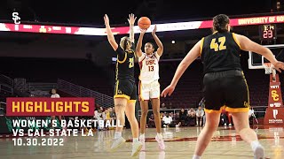 Womens Basketball  USC 87 CSULA 48 Highlights 103022 [upl. by Daryl]