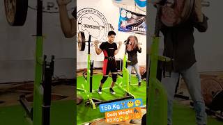 CLASSIC Squat 150 Kg 🇮🇳weight 74Kg shorts😱 powerlifting viralshort [upl. by Wulf]