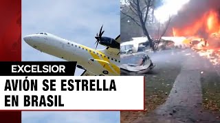 Avión se estrella en Brasil 62 personas iban a bordo [upl. by Stenger]