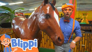 Blippi Explores Jungle Animals  Blippi  Animals for Kids [upl. by Nwahsram]