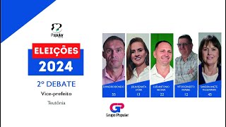 ELEIÇÕES 2024  DEBATE COM CANDIDATOS  VICEPREFEITO DE TEUTÔNIA [upl. by Llemrej]