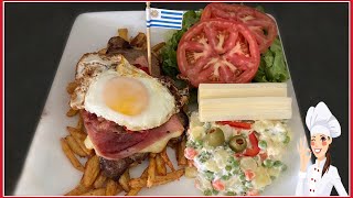 CHIVITO AL PLATO URUGUAYO 🥓🥩🍟URUGUAYAN CHIVITO AL PLATO🥓🥩🍟 [upl. by Yedrahs92]