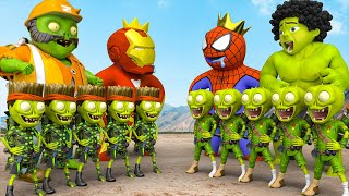 Plants vs Zombies 2  Hulk amp Team Superhero VS Team Bad Guy Zombie  2D 3D Animation IRL [upl. by Jari]