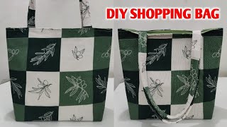 Shopping bag cutting and stitching  How to make a Tote Bag at home  Cloth bag making  Bag making [upl. by Wait]