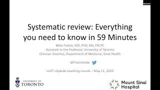 An Introduction to Systematic Review and Metaanalysis Everything you need to know in 59 minutes [upl. by Ilise]