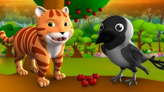 Billi Mausi Aur Kala Kauwa 3D Animated Hindi Moral Stories for Kids बिल्ली मौसी और कला कौआ Tales [upl. by Hyps734]