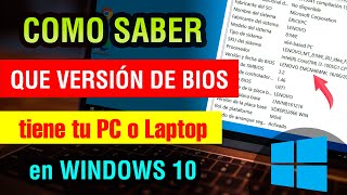 Como saber que BIOS tiene mi pc Windows 10 2024  saber que version de bios tengo windows 10 [upl. by Laeynad964]