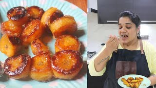 Nendran Pazham Roast  Pan Fried Cinnamon Banana Roast  ஏத்தன் பழம் Roast in Tamil [upl. by Ariamoy]