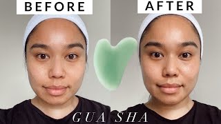 Does the Gua Sha Really Work Before amp After Results l Sasha Colina [upl. by Yenreit]