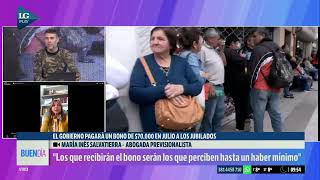 El gobierno pagará en julio un bono de 70000 a los jubilados [upl. by Jennica]