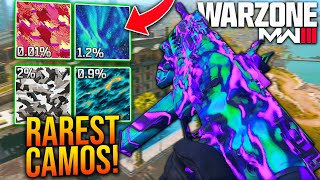 WARZONE The 10 RAREST CAMOS You Can Own [upl. by Atalaya]