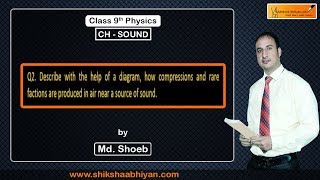 Q2 Describe with diagram How compressions and rarefactions are produced in air [upl. by Donahoe]