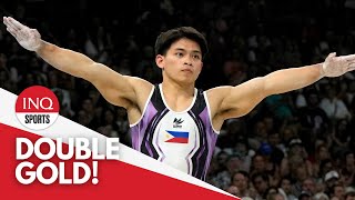 Carlos Yulo bags second gold medal rules vault in Paris Olympics [upl. by Sher]