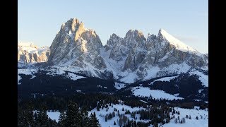 Skiing Seiser Alm  Ortisei Dolomites  Italy 012019 [upl. by Lehplar]