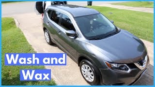 RINSELESS Wash and Wax on Nissan Rogue  How To Wash Clay and Wax [upl. by Laing447]