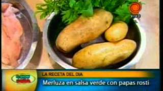 merluza en salsa verde con papas rosti pt1 201103093gp [upl. by Bernj450]