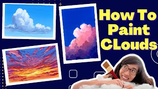 How To Paint Cloud  Quickly Improve Your Cloud Painting [upl. by Newsom502]