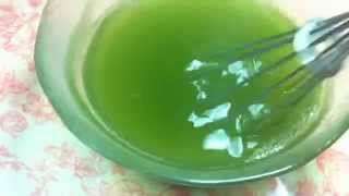 Soft Agar agar Green Tea Jello recipe Japanese green tea recipe [upl. by Geesey]