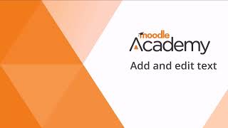 Add edit text in Moodle 44 [upl. by Smada327]