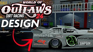 Designing My dirt late model for World of outlaws Dirt racing 24 [upl. by Ahsenod]