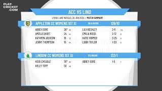 Appleton CC Womens 1st XI v Lindow CC Womens 1st XI [upl. by Prussian]