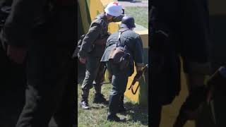 WW DDay Reenactment German Medic Highlights American Soldiers In Conneaut Ohio [upl. by Ynnam]