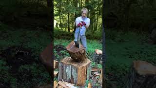 🧿Split your firewood to reduce moisture and increase efficiency [upl. by Dimond72]