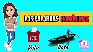 ✅Las palabras Homónimas Homófonas y Homógrafas  Ejemplos [upl. by Aninad]