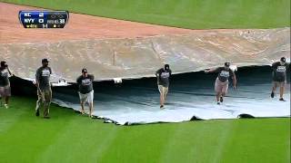 Yankees Stadium Field Crew Trouble With Tarp [upl. by Lorena]