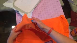 How to float a tshirt for machine embroidery [upl. by Ralfston32]