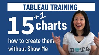 Tableau Charts Tutorial for Beginners  Create 15  1 charts in Tableau without Show Me  sqlbelle [upl. by Gilder775]