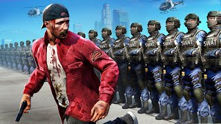 1 VS 100 SWAT Manhunt in GTA 5 [upl. by Erving303]