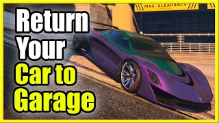 How to Return Personal Vehicle to Garage in GTA 5 Online Anywhere on Map Easy Method [upl. by Ennair]