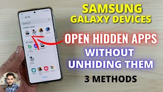 Samsung Galaxy Devices  How To Open Hidden Apps Without Unhiding Them [upl. by Sieber127]