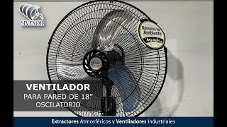 VENTILADOR PARA PARED DE 18” CON 360 OSCILACIÓN  3196 MYTEK [upl. by Bocoj108]