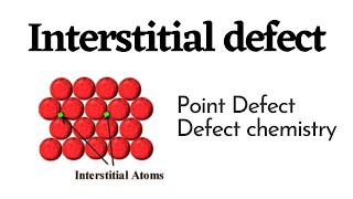 Interstitial defect  defect Chemistry point Defect Interstitial defect Detailed Explanation hindi [upl. by Lim753]