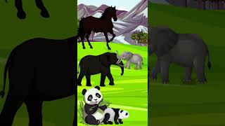 Animals Ke Papa Mil Gaye🥰 shorts trending youtubeshorts cartoon animation viralshorts funny [upl. by Mastat]