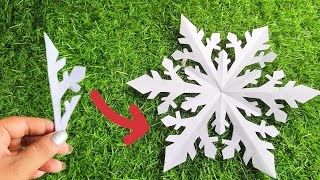 How To Make Snowflakes Out Of Paper In Just 5 Minutes Paper Cutting Designdiy craftpapercraft [upl. by Maiah]