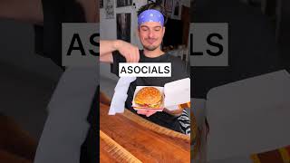 BETTER way to eat BURGER Sauce on hands or napkin on burger😎❤️🍔 Normal vs asocialCHEFKOUDY [upl. by Berns]