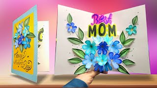 Mothers day card  Mothers day pop up card  Mothers greeting card  Mothers day craft [upl. by Lilithe]