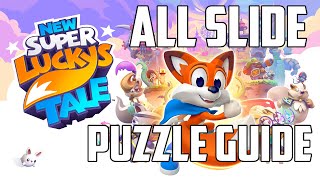 New Super Luckys Tale  All Slide Puzzle Guide Sky Castle Wrestful Retreat amp Gilly Island [upl. by Eulalee]